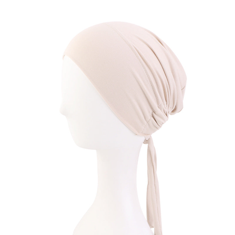 New Super Soft Elastic Cloth Ethnic Style Ribbon Base Hat Turban Chemotherapy Hat Jdt-31-1