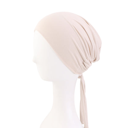 New Super Soft Elastic Cloth Ethnic Style Ribbon Base Hat Turban Chemotherapy Hat Jdt-31-1