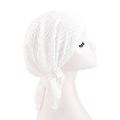 Amazon Bubble Pleated Triangle Cloth Hat Headscarf Hat Sleep Home Maternity Hat Jdt-463E