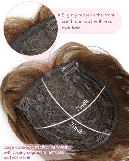 Hair Topper Short Pixie Cut Pieces for Women with Thinning Human Hair Wigs