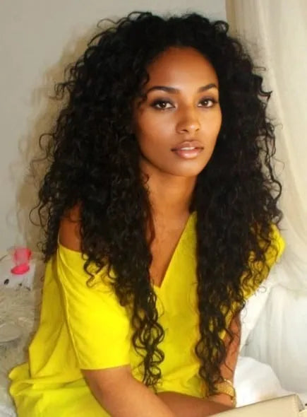 Clip in Brazilian Hair Curly 100% Human Hair For Full Head