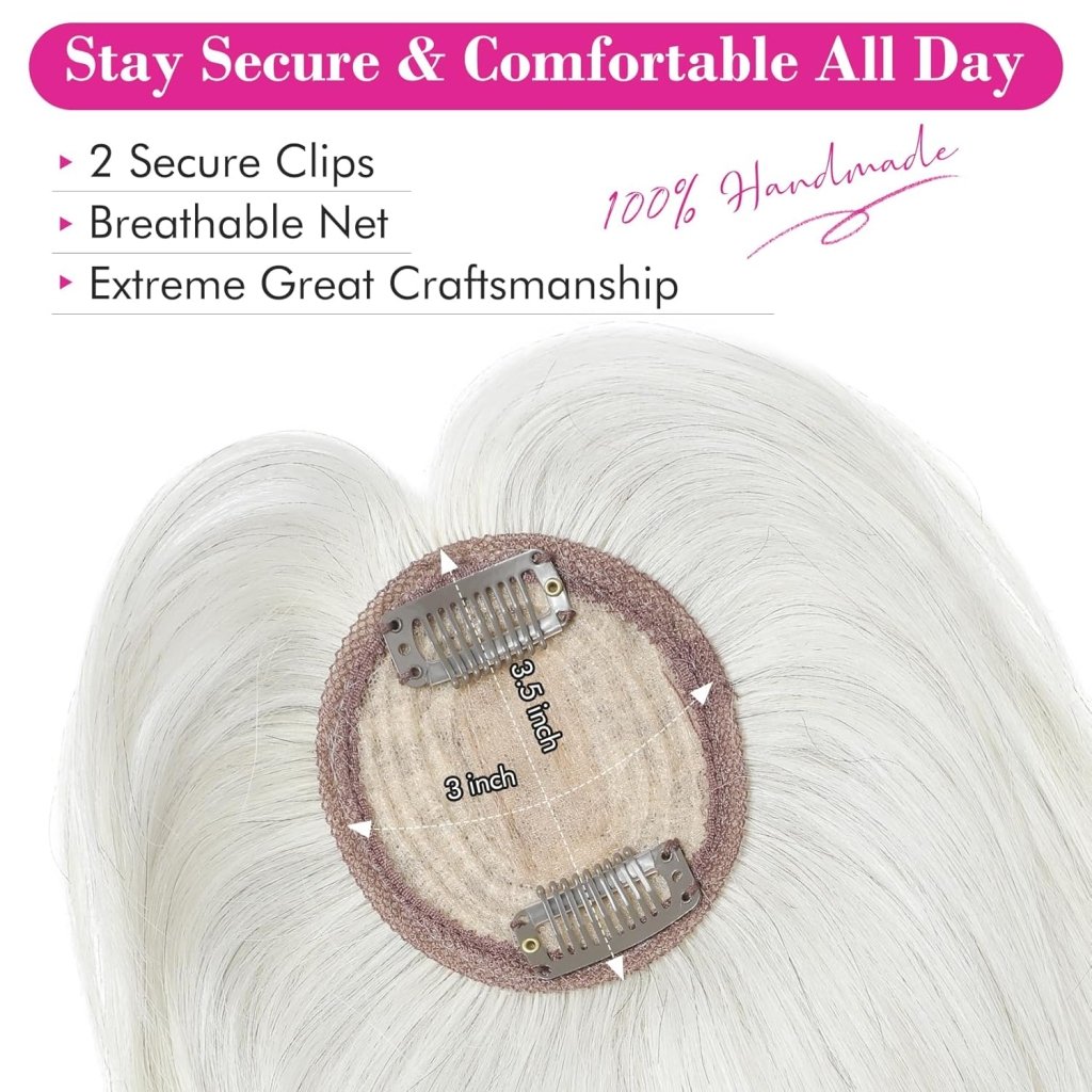 Human Hair wigs Pieces 6 Inch Hair Toppers Top Hair Extensions