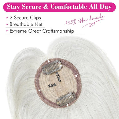 Human Hair wigs Pieces 6 Inch Hair Toppers Top Hair Extensions