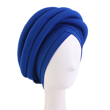 New Cross-border Hat Three-dimensional Twist Sponge African Hat Twist Hat Cross Ethnic Hat Baotou Hat JDT-497