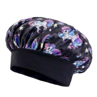 Children's Unicorn Cartoon Latin Nightcap Baby Tapes Hat Hair Conditioners Shower Cap JDKB-21A-2