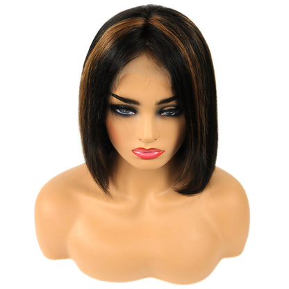 Gabrielle Union Medium Straight Lace Front Human Hair Wig 14 Inches