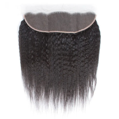 Wigsbuy Vigin Human Hair Brazilian Kinky Straight Lace Frontal 13*4