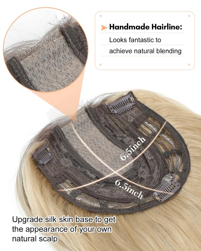 20Inch Wavy Hair Topper for Women Add Volume&Cover Thinning Hair with Natural Looking Hair Piece