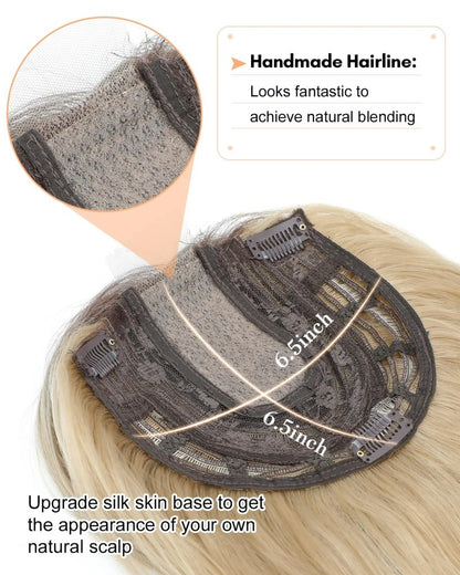 20Inch Wavy Hair Topper for Women Add Volume&Cover Thinning Hair with Natural Looking Hair Piece