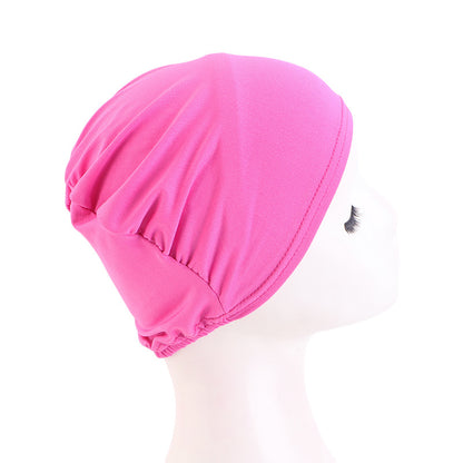 Cross-Border Hot-Selling Base Cap, Elastic Headscarf Hat, Head Wrap Hat, Solid Color Hair Protection Hat Tjm-262-1