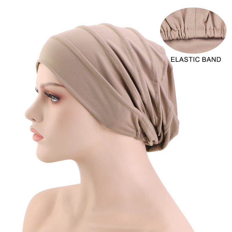 Amazon New Supply Cotton Women's Headscarf Hat, Chemo Hat, Sleep Cap, Hair Loss Hat Jdt-267A