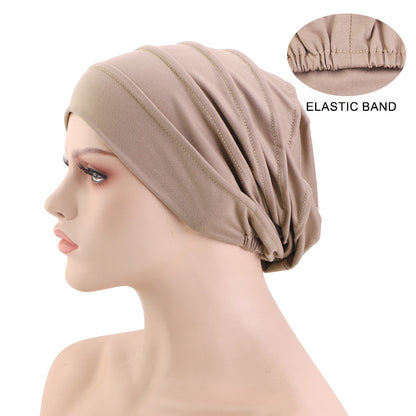 Amazon New Supply Cotton Women's Headscarf Hat, Chemo Hat, Sleep Cap, Hair Loss Hat Jdt-267A
