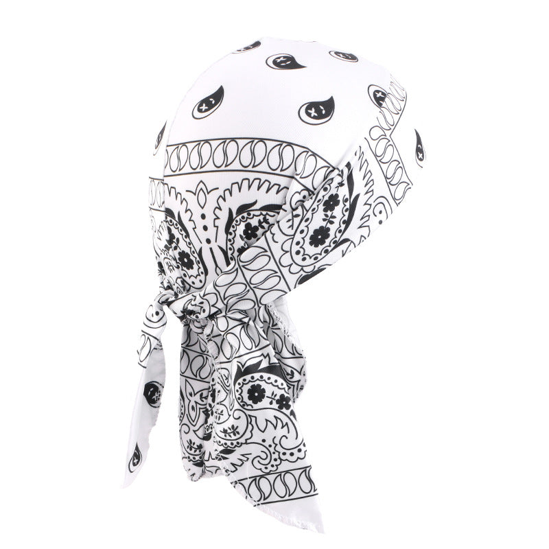 Cashew Flower Stretch Pirate Hat Hip-Hop Hip-Hop Hair Care Bag Headscarf Amoeba Strap Headscarf Hat JDD-09D
