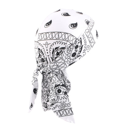 Cashew Flower Stretch Pirate Hat Hip-Hop Hip-Hop Hair Care Bag Headscarf Amoeba Strap Headscarf Hat JDD-09D