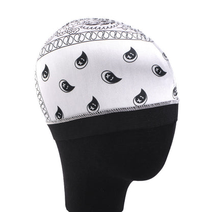 Cross-Border Hat with Cashew Flower Print, Elastic Round Hat, Faux Silk Wig Cap, Hair Loss Protection Cap Jdu-20E