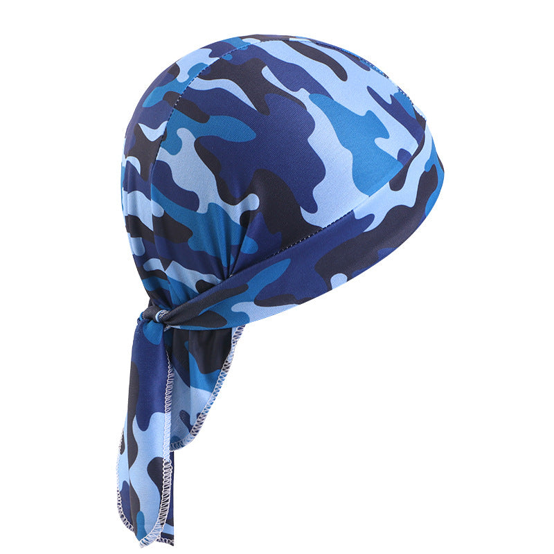 Camouflage elastic pirate hat men's and women's headscarf hat hip hop hip hop ribbon toe cap JDD-09C