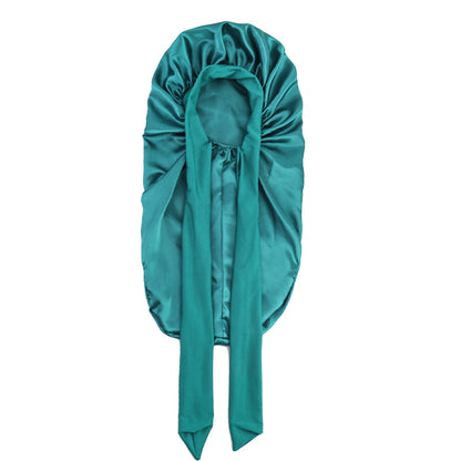 Cross-border Wide-brimmed Stretch-in Long Ribbon Scarlet Nightcap Long Barrel Hair-care Hat Band Tape Hood JDB-446V
