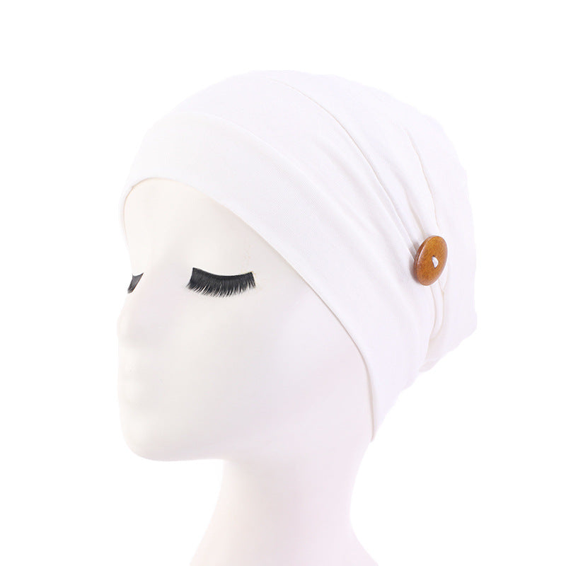 Women's Mask Hat Nurze Hat Anti-Le Moon Hat Ear Protecting Headband Bamboo Fiber Modal Cotton Chemotherapy Hat