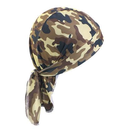 Camouflage elastic pirate hat men's and women's headscarf hat hip hop hip hop ribbon toe cap JDD-09C