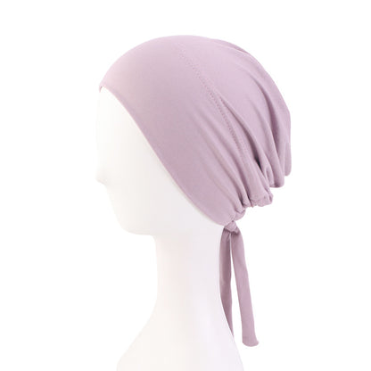 New Super Soft Elastic Cloth Ethnic Style Ribbon Base Hat Turban Chemotherapy Hat Jdt-31-1