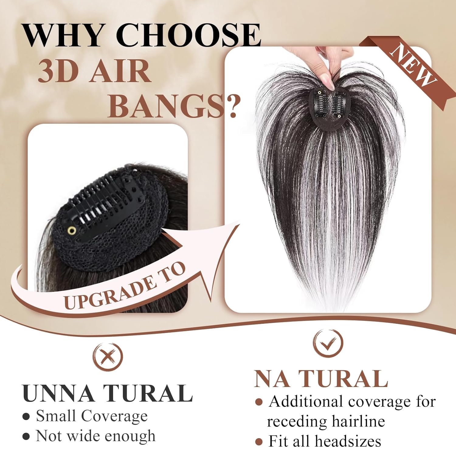 Clip in Bangs Hair Clip 100% Real Human Hair Toppers for women Clip on Bangs Human Hair with Lace Topper Bangs 360°Cover Clip on Bangs for Women Wispy Fake Bangs for Daily Wear