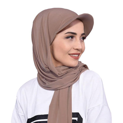 Ethnic brim headscarf hat brim scarf integrated hat wrap headscarf outdoor toe cap sun hat JDBQM-76E