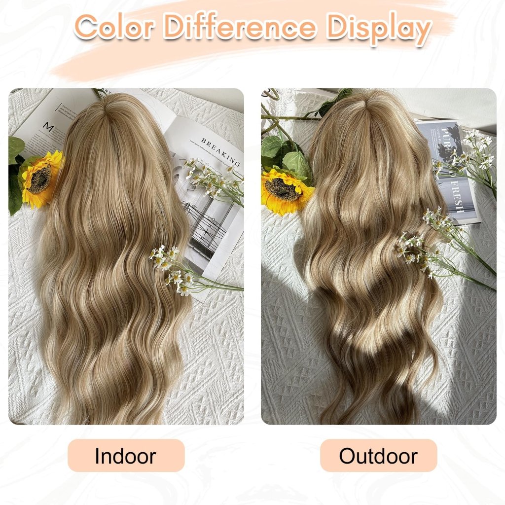 20Inch Wavy Hair Topper for Women Add Volume&Cover Thinning Hair with Natural Looking Hair Piece