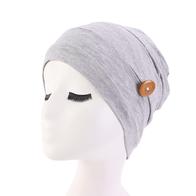 Women's Mask Hat Nurze Hat Anti-Le Moon Hat Ear Protecting Headband Bamboo Fiber Modal Cotton Chemotherapy Hat