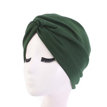 Ethnic Style Turban Hat, Imitation Cotton Twisted Cross Hat, Indian Hat, Chemotherapy Hat, Baotou Hat