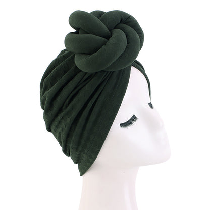 Amazon New Solid Color Ethnic Bag Head Cap Stereo Twist Ball Head Cap Indian Cap JDT-41A