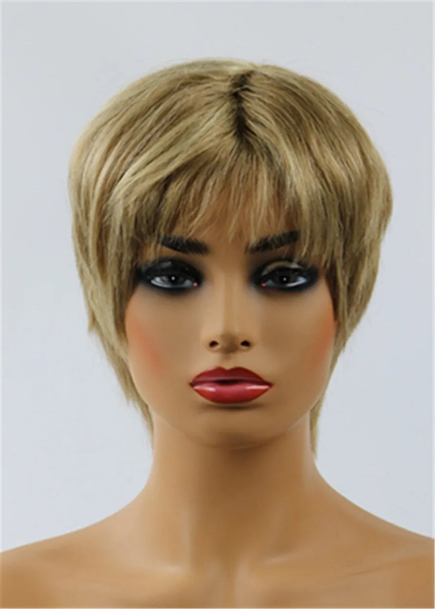 Lisa Rinna Style Wigs Latest Trend Short Layered Straight Lisa Rinna Hairstyle Capless Human ...