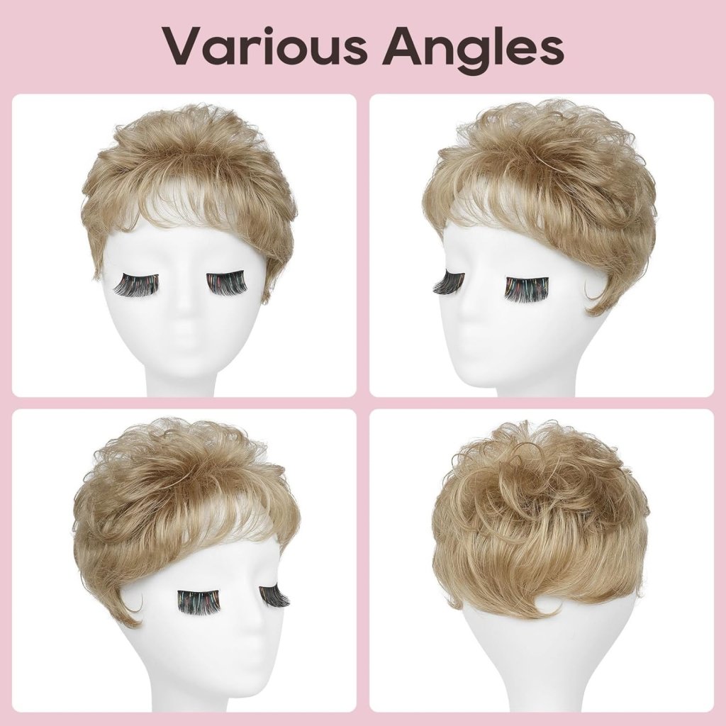 Short Wiglet Hair Topper for Women with Thinning Hair Large Coverage Synthetic Top Grey