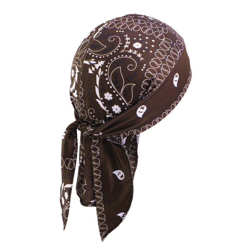 Cashew Flower Stretch Pirate Hat Hip-Hop Hip-Hop Hair Care Bag Headscarf Amoeba Strap Headscarf Hat JDD-09D