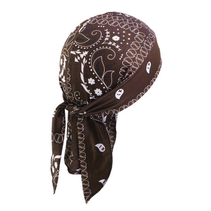 Cashew Flower Stretch Pirate Hat Hip-Hop Hip-Hop Hair Care Bag Headscarf Amoeba Strap Headscarf Hat JDD-09D