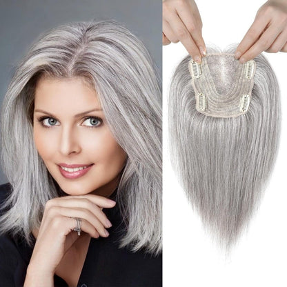 Real Human Hair Topper10 inch Women for Thinning Hair Swiss Base  Hairpiece