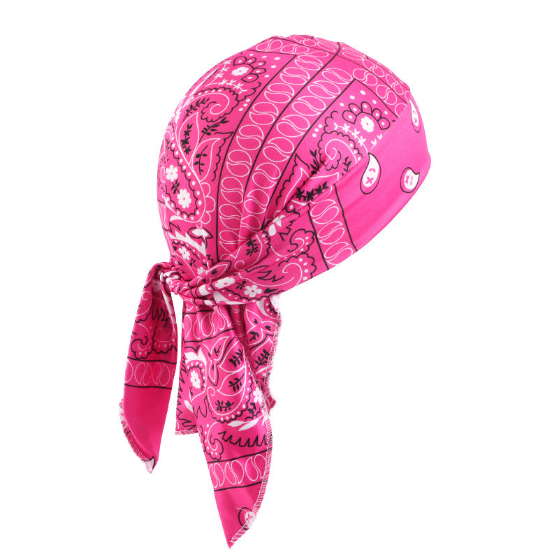 Cashew Flower Stretch Pirate Hat Hip-Hop Hip-Hop Hair Care Bag Headscarf Amoeba Strap Headscarf Hat JDD-09D