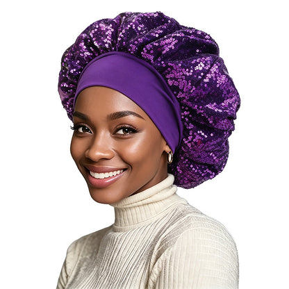 Cross border new elastic wide edge headband nightcap round hat hair care and beauty hat JDB-301U