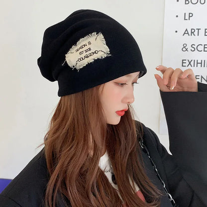 Women/Ladies Casual Style Letter Pattern Brimless Knitted Hats For Spring/Fall/Winter