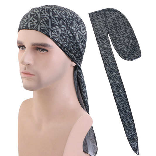 Factory Direct Sales Silk Strap Pirate Hat Turban Hat Bag Turban Custom Printed Logo Cross-Border Hat
