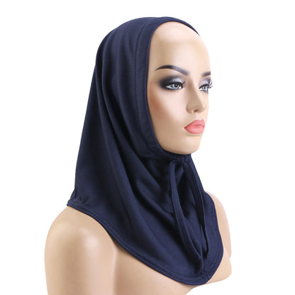 Cross-Border Spring and Autumn New Style Fine Striped Adjustable Headscarf, Head Cover, Headscarf Hat, Head Cover Cap Jdt-490H