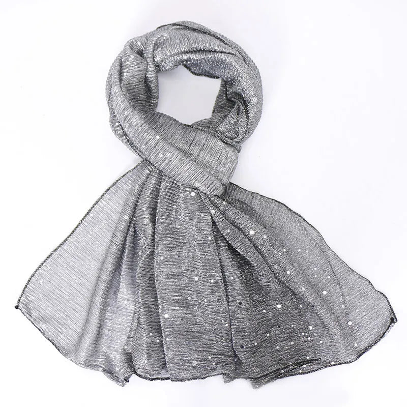 Paillette Chiffon Scarf