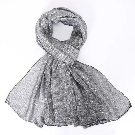 Paillette Chiffon Scarf