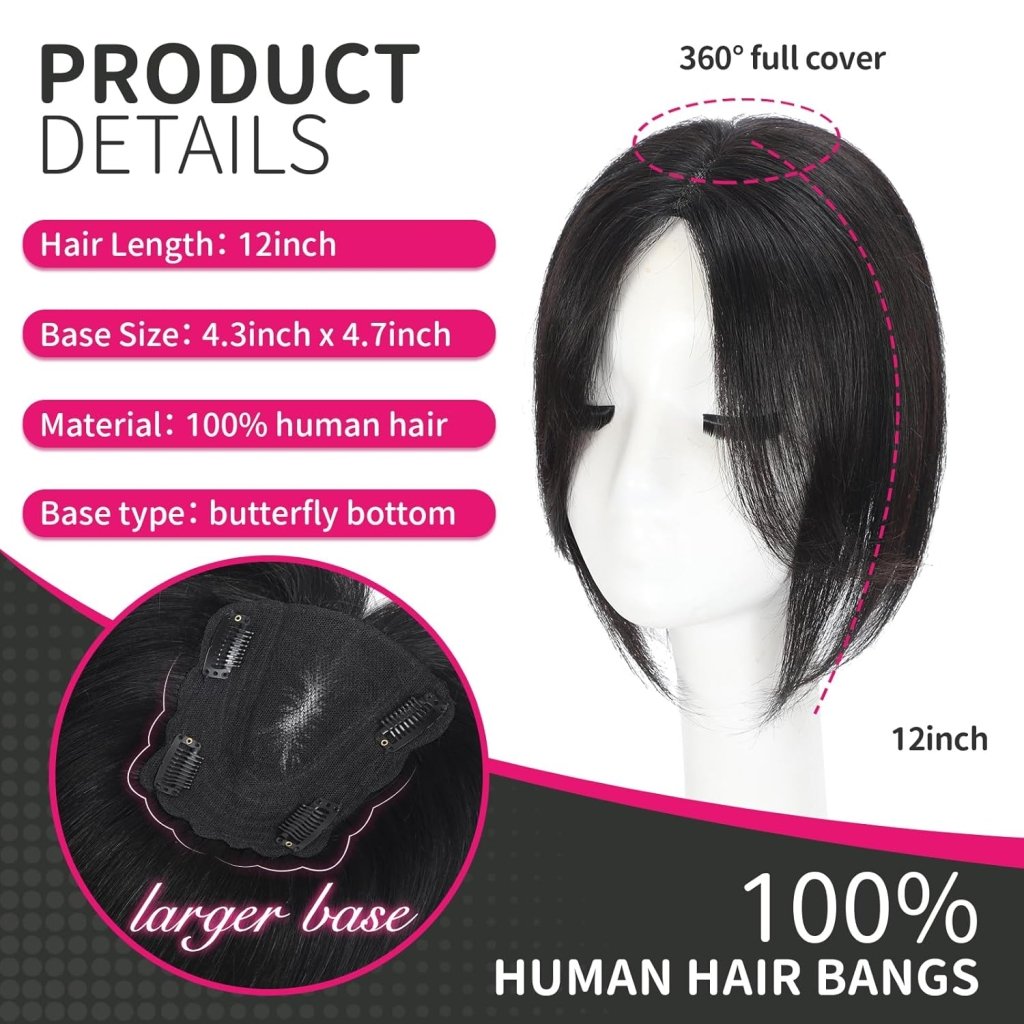 Hair Toppers wigs for Women Real Human Hair with Thinning Hair Lace Base Hair Pieces