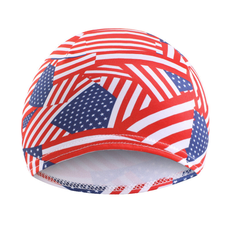 Cross-Border Supply Elastic Headband Round Hat Cashew Flower Pattern Wig Cap Hair Protection Cap Wave Dome Cap Jdu-20F