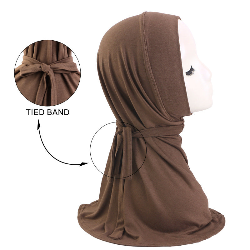 New Cross-Border Modal Cotton Headscarf with Tie Straps, Long Headscarf, Headwrap Hat, Headscarf Hat Jdt-490E