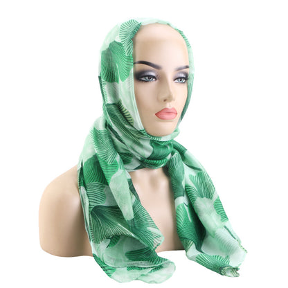 Spring and Autumn New Style Bali Yarn Printed Headscarf, Paris Yarn Beach Wrap Headscarf Hat Jdwj-24F