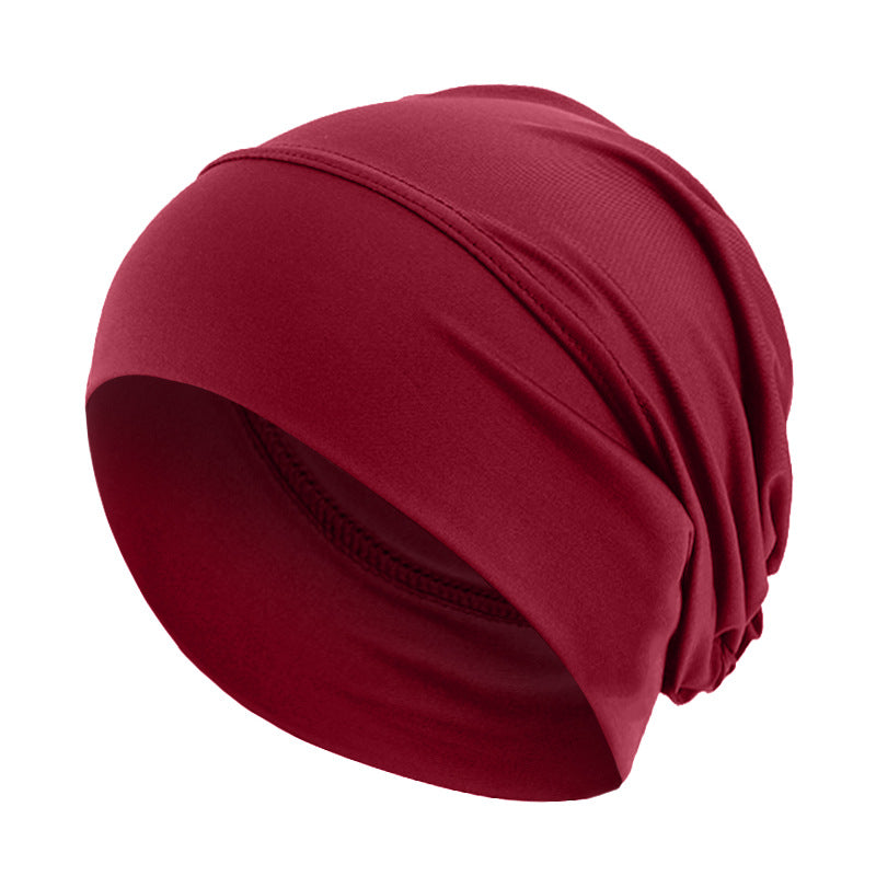 Cross-border supply of ethnic-style elastic turf cap base cap chemotherapy cap baotou hair care cap JDT-485