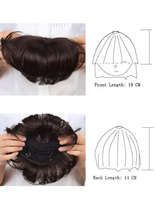 Ventilate Women Top Piece Natural Straight Bang