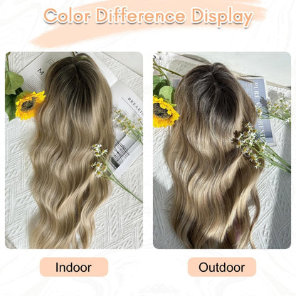 20Inch Wavy Hair Topper for Women Add Volume&Cover Thinning Hair with Natural Looking Hair Piece