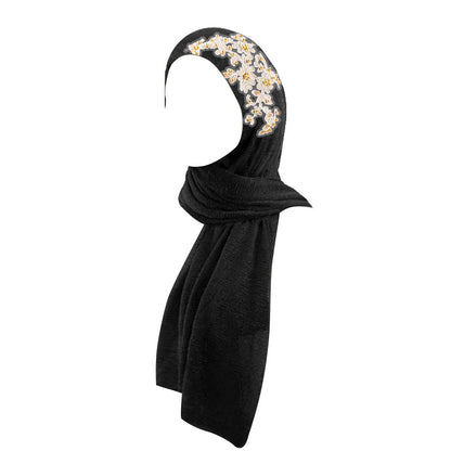 Golden bead accessories, pleated scarves, wrapped scarves, wrapped scarves, wrapped scarves, headscarves, hats, JDWJ-30-1